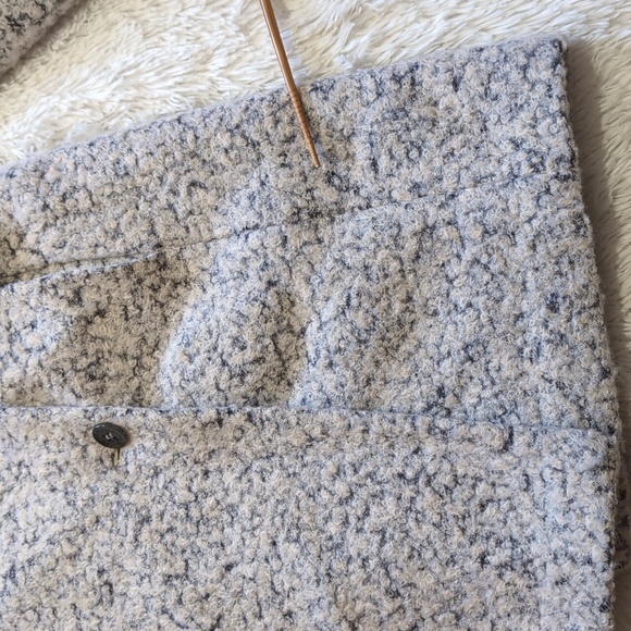 Cole Haan Grey Wool Blend Asymmetrical Walker Long Coat Size 2 - Picture 7 of 17